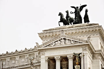 Fototapeta premium Altar of the Fatherland or Vittoriano in Piazza Venezia in Rome.
