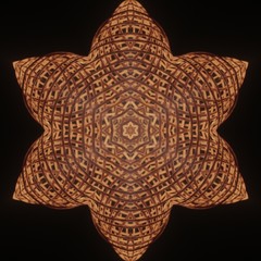 abstract pattern mandala background gold and brown