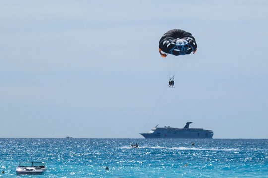parasailing on the beach