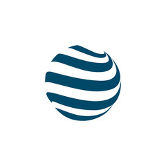 Globe logo design vector template