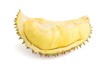 durian tropical fruit on white