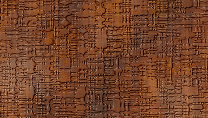 abstract rusty metal sci fi panel