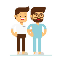 Man character avatar icon.Therapist