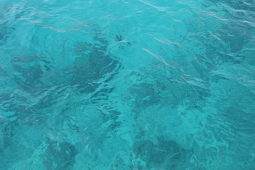blue water in swimming pool