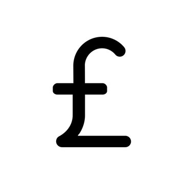 Vector image of a flat, isolated pound icon. Flat currency exchange design. Great Britain currency sign