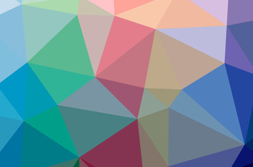 Illustration of abstract Blue, Green And Yellow horizontal low poly background. Beautiful polygon design pattern.