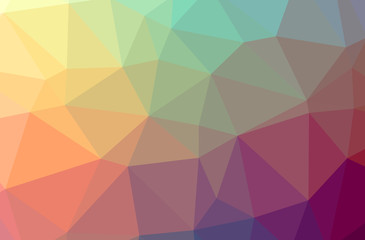 Illustration of abstract Green, Orange, Yellow horizontal low poly background. Beautiful polygon design pattern.