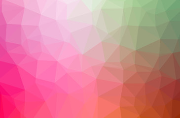 Illustration of abstract Pink horizontal low poly background. Beautiful polygon design pattern.