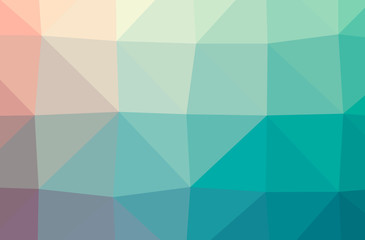 Illustration of abstract Blue And Green horizontal low poly background. Beautiful polygon design pattern.