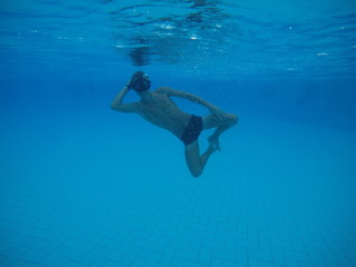 man in the pool