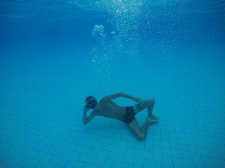 man in the pool