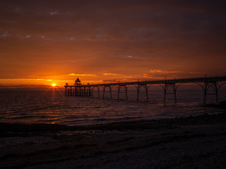 Clevedon pier sunset