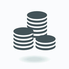 Flat icon of money vector icon