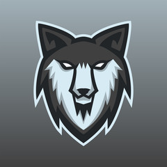 wolf logo mascot design illusration concept