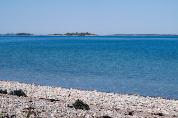 Fototapeta premium view of the sea and beach