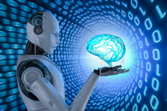 Ai with brain concept