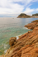 Fototapeta na wymiar Tossa de Mar, Vila Vella and the rocky coast, Costa Brava, Catalonia, Spain.