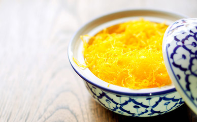 Closeup and crop Thai traditional sweet and dessert 