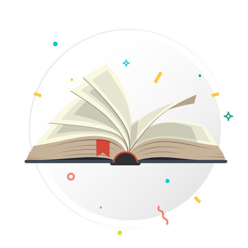 Covered opened book with pages. Vector illustration. Stock 벡터 | Adobe Stock
