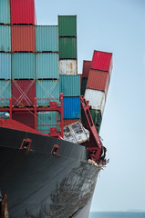 Part of the ship after collision