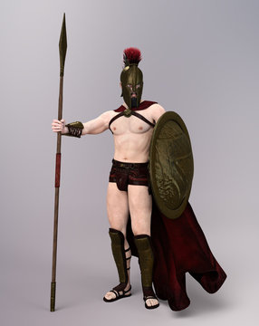 Spartanischer Kämpfer aus dem antiken Griechenland