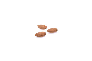 coated peanuts isolated on white background.