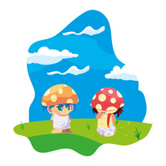 fungus elfs in the garden magic characters
