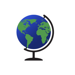 Vector globe icon isolated on white background