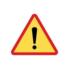 Sign danger, warning, attention isolated on white background. Vector illustration