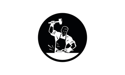 Work man silhouette