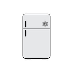 Fridge vector icon. Refrigerator icon isolated on white background