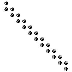 Paw print vector isolated on white background