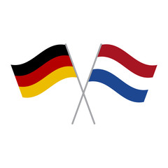 Netherlands and Germany flags vector isolated on white background