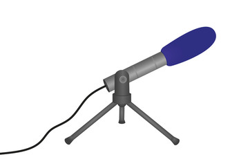 TV news microphone. vector illustration