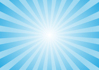Sun rays vector. Abstract blue sun rays background