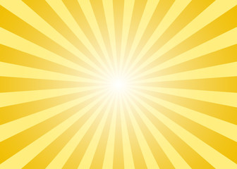 Fototapeta premium Abstract yellow sun rays background. Vector illustration