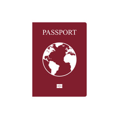 Passport vector icon isolated on white background