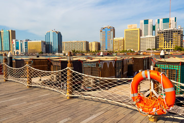 Water taxis and pleasure boats. Deira District. Dubai.