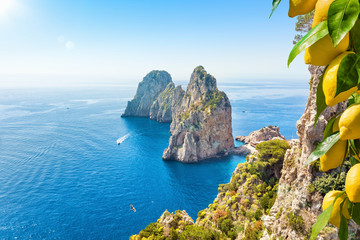 Famous Faraglioni Rocks, Capri Island, Italy