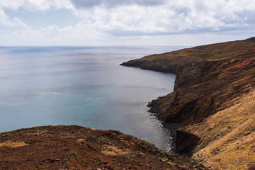 Landscape with shore in the Atlantic Oceean near Ponta de Sao Lourenco, Madeira