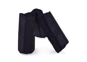  charcoal isolated on white background.