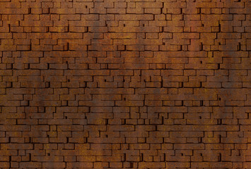 structured abstract rusty metal brick wall