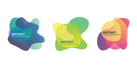 Abstract blur fluid organic color gradient shapes