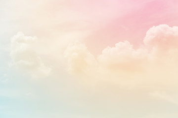 Cloud background with a pastel colour