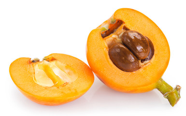 Fototapeta na wymiar Loquat fruit on white background