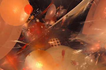 Intensiver Orange-Brauner Grafikhintergrund