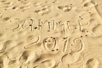 The sign on the sand 