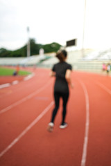 Fototapeta premium Blur problem over doing exercise sport stadium running