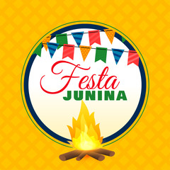festa junina bonfire background design