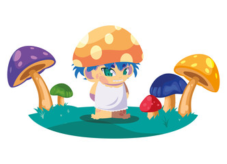 fungu elf in fungus garden magic character
